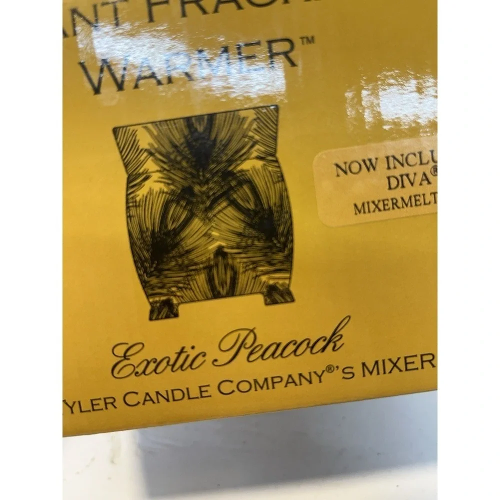 Tyler Candle Company‎ Exotic Peacock Wax Warmer With Diva Wax Melts. NIB